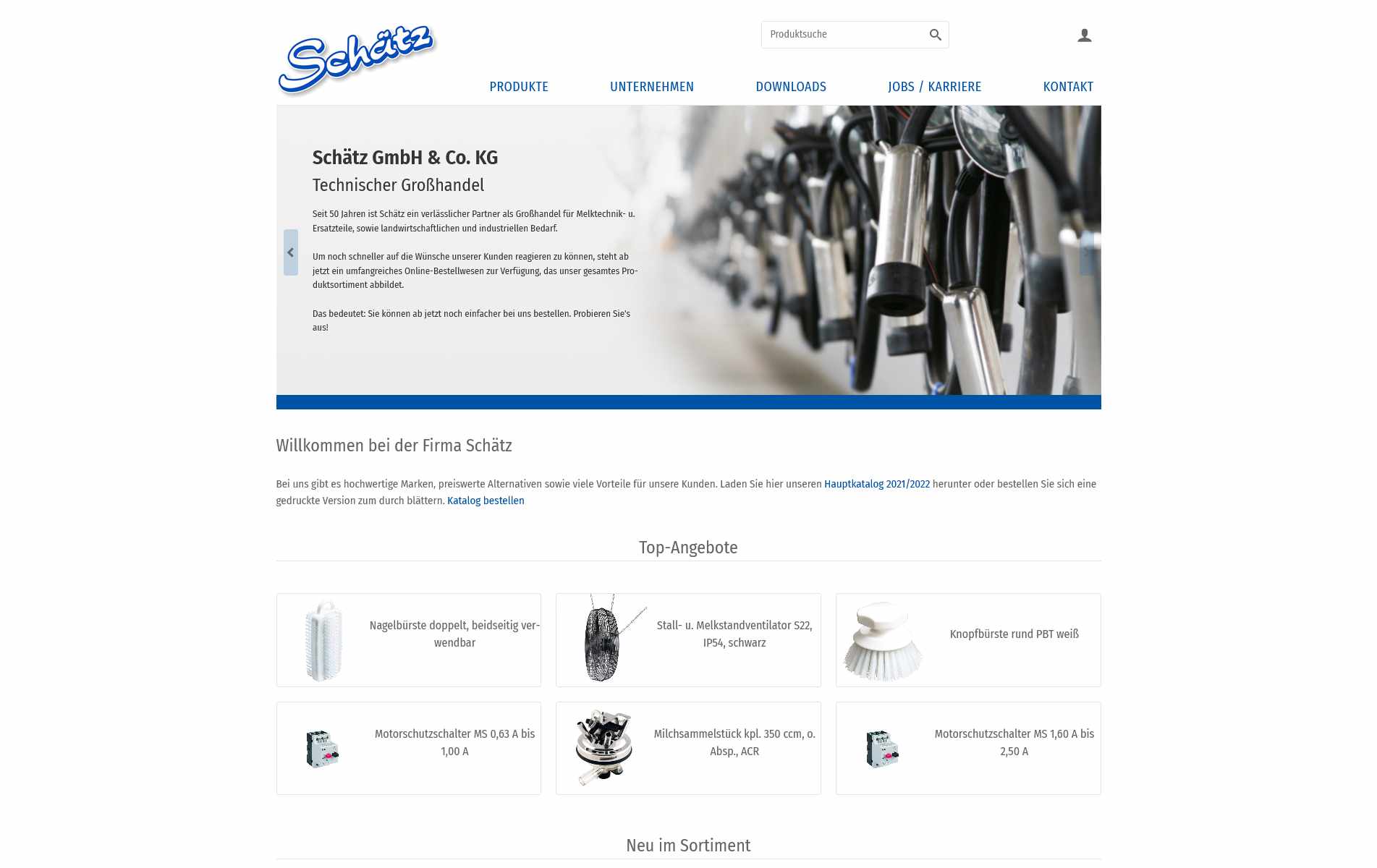Onlineshop und Website der Schätz GmbH & Co.KG